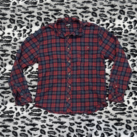 Billabong Other - Billabong Red and Blue Plaid Casual Shirt